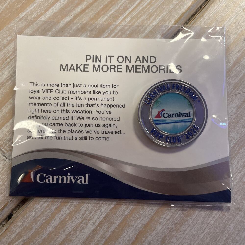 CARNIVAL DREAM 2025 Loyalty VIFP Lapel Pin Carnival Cruises NEW